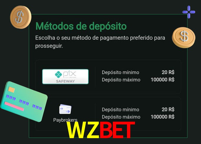 O cassino WZBET oferece uma grande variedade de métodos de pagamento